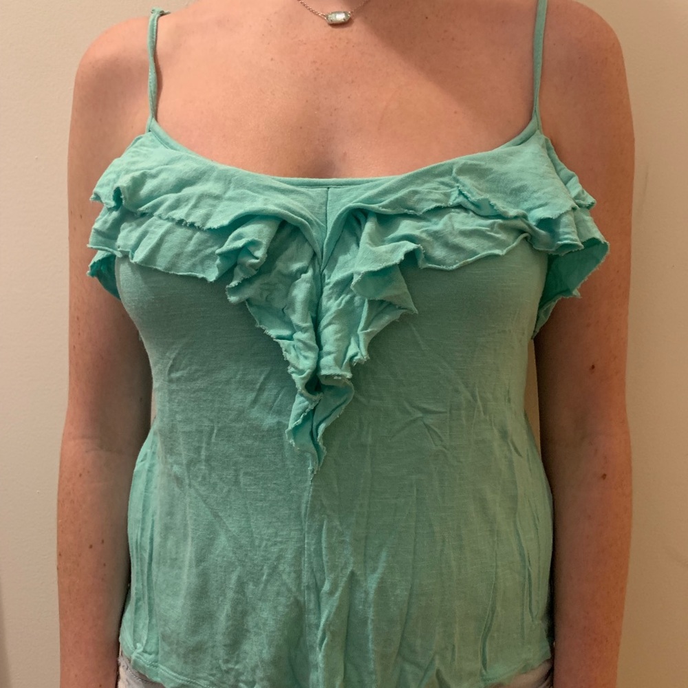 Mint Fringe Top Tank
